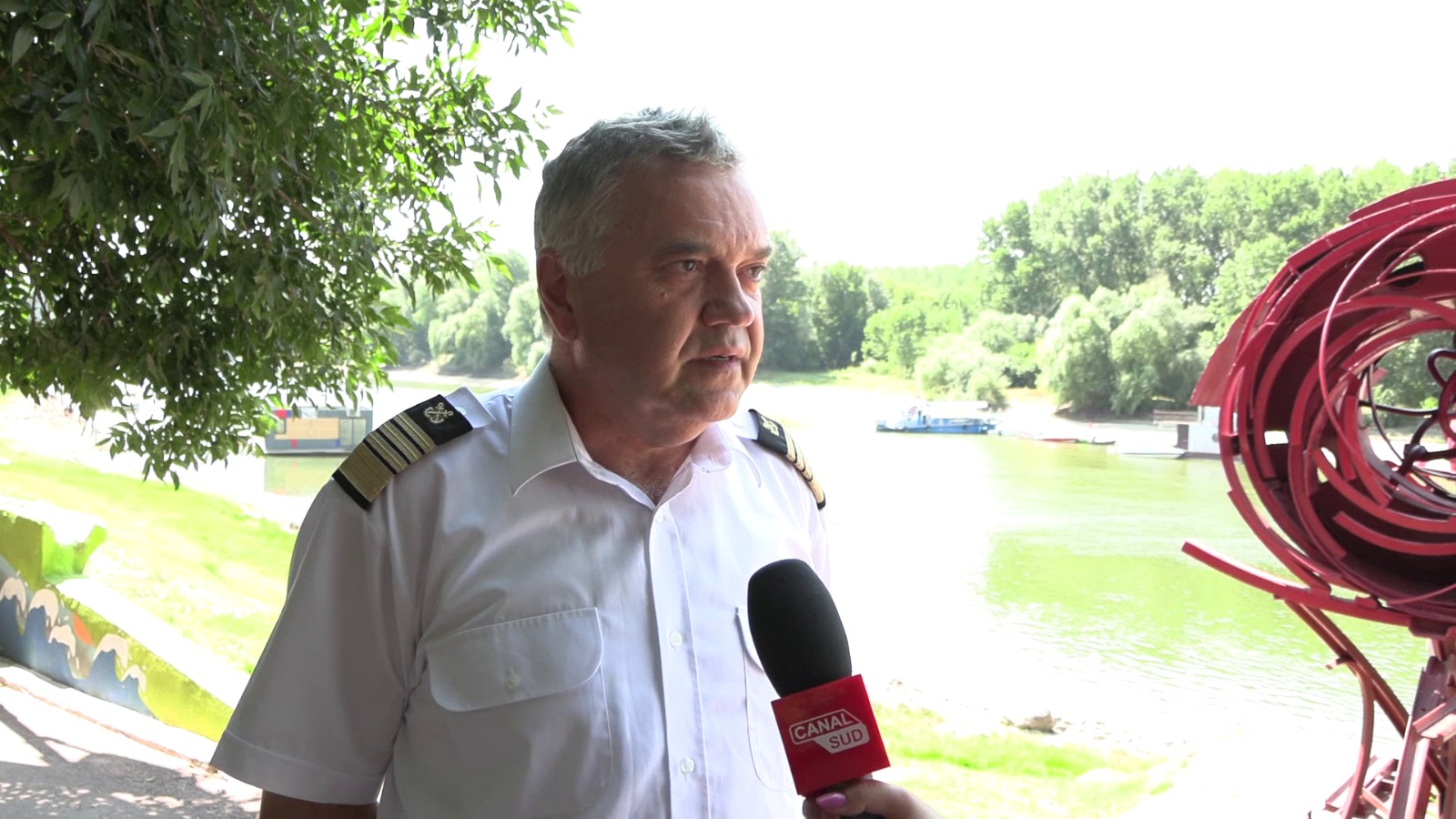 foto: canalsud.ro / Anghel Constantin căpitan șef de port la Căpitănia Portului Călărași