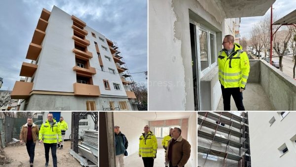 Blocul de locuințe sociale de pe strada Dumbravei, finalizat în vara acestui an – Primarul Marius Dulce a verificat stadiul lucrărilor