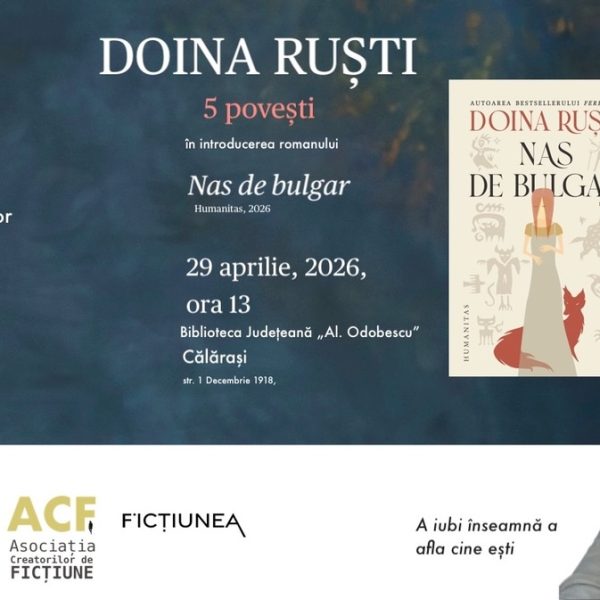 Doina Ruști revine la Călărași cu un eveniment literar interactiv: „5 povești despre identitatea feminină”