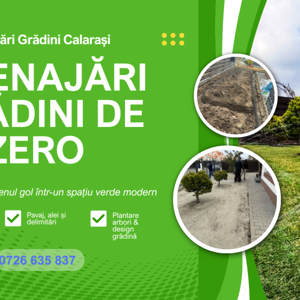 Cât costă amenajarea unei grădini în Călărași în 2026 și ce trebuie să știi înainte să începi