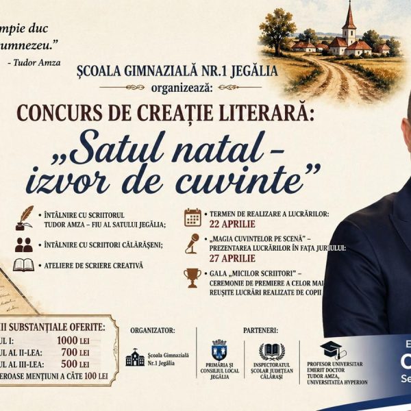 Senatorul Cristian Rusu salută inițiativa educațională din Jegălia: concursul „Satul natal – izvor de cuvinte”