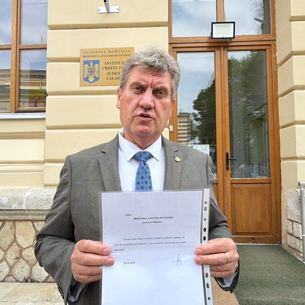 Prefectul județului Călărași, Laurențiu State, a demisionat. „Am ales să fac acest pas din respect pentru călărășeni”