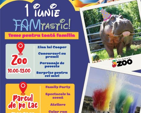1 Iunie, sărbătoare pentru copii la Călărași! Zoo, Pădurea Fermecată, Color Run și concert în aer liber