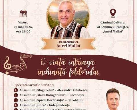 Aurel Mailat, omagiat la Grădiștea printr-un spectacol dedicat folclorului românesc