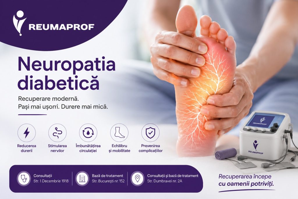 Neuropatia diabetică: când amorțeala și durerile de picioare devin un semnal de alarmă. Soluțiile de recuperare oferite de ReumaProf Călărași