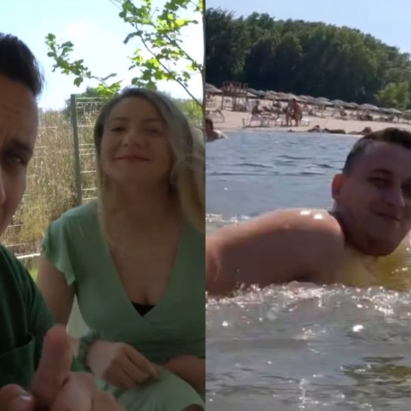 Influencerul Bogdan Pricope a fugit de litoral și a descoperit o plaja din Călărași. Ce a spus când a intrat în apele Brațului Borcea