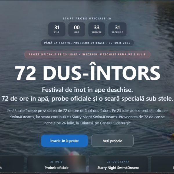 72 de ore de înot non-stop pentru copiii cu dizabilități. Swim4Dreams revine la Călărași