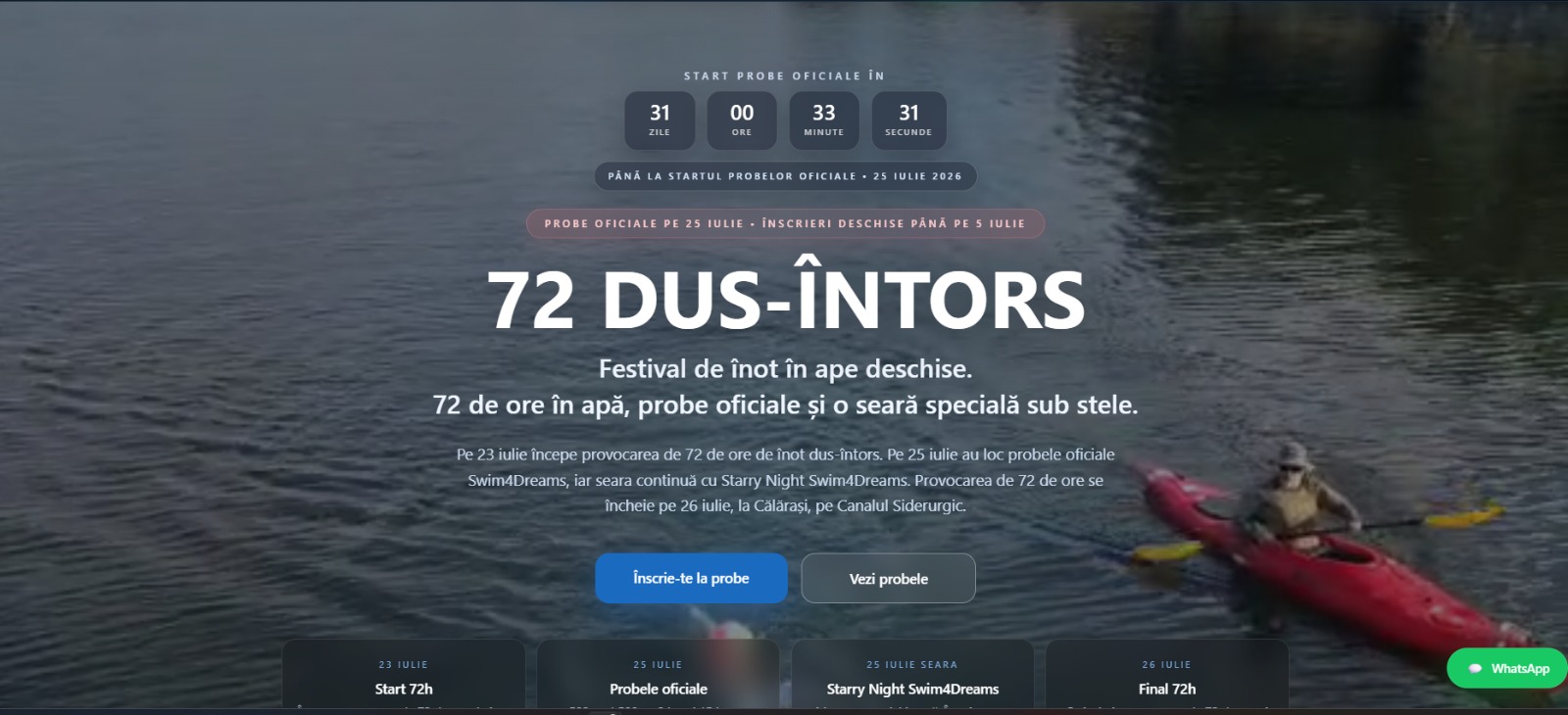 72 de ore de înot non-stop pentru copiii cu dizabilități. Swim4Dreams revine la Călărași